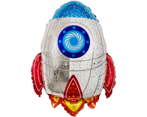 Шар (29''/74 см) Фигура, Ракета, 1 шт. в уп.