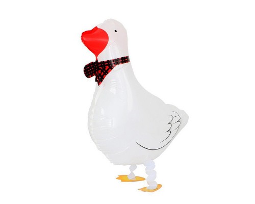 Шар (24''/61 см) Ходячая Фигура, Гусь, Белый, 1 шт. в уп.