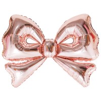 Шар (50''/127 см) Фигура, Бант, Розовое Золото, Металлик, 1 шт. в уп.