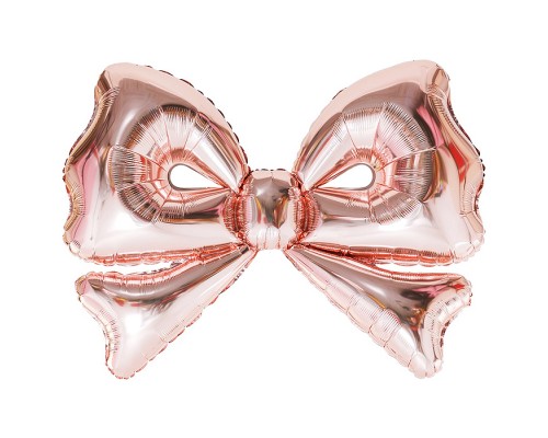 Шар (50''/127 см) Фигура, Бант, Розовое Золото, Металлик, 1 шт. в уп.