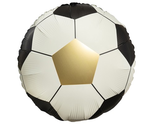 Шар (18''/46 см) Круг, Футбольный мяч, Сатин, 1 шт. в уп.