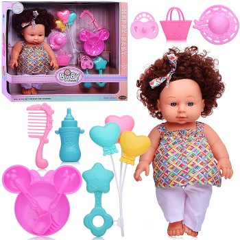 Кукла с акесессуарами "Юная модница" звук, в коробке