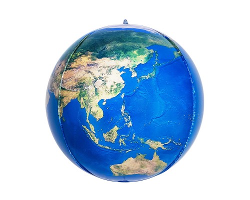 Шар 3D (22''/56 см) Сфера, Планета Земля, 1 шт. в уп.