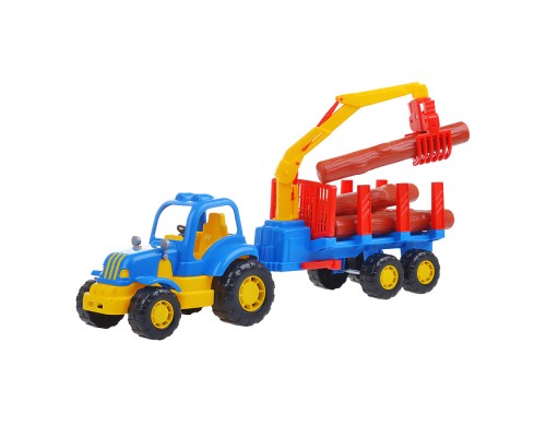 Трактор с полуприцепом-лесовозом "Крепыш"