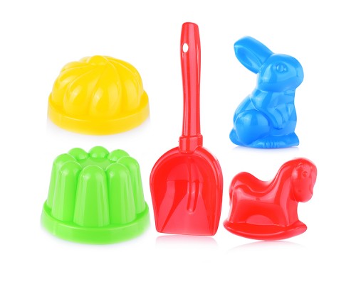 Набор №329: лопатка №5, формочки (заяц + лошадка), 2 формочки