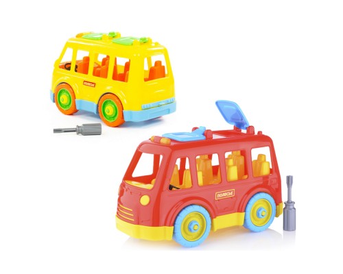 Конструктор-транспорт "Автобус" (в сеточке)