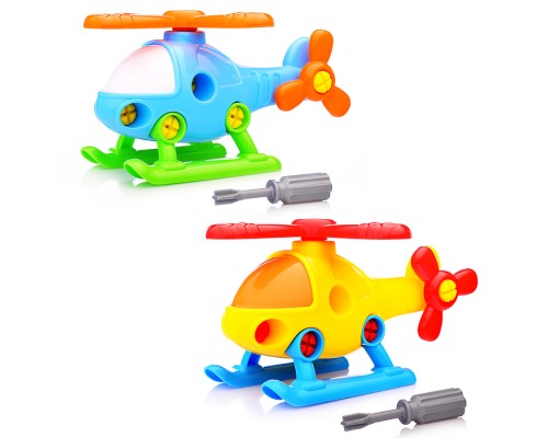 Конструктор-транспорт "Вертолёт" (16 элементов) (в сеточке)