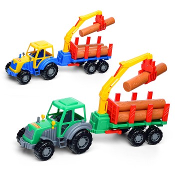 Алтай, трактор с полуприцепом-лесовоз