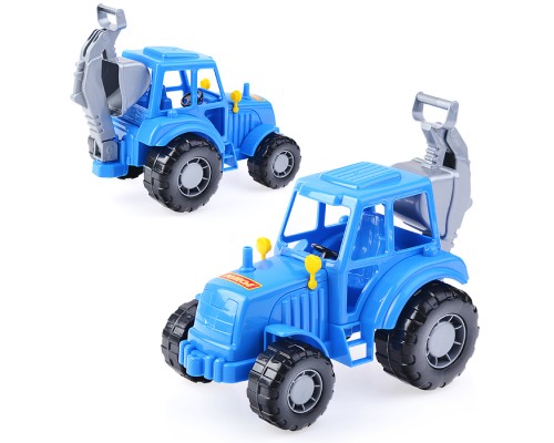 Трактор "Мастер" (синий) с лопатой (в сеточке)