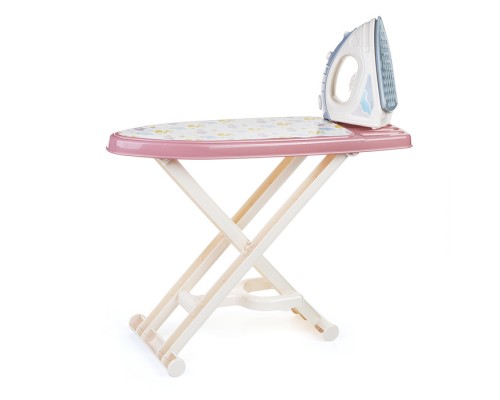 Набор игровой "Утюжок №3 с гладильной доской" (коралловый) (в сеточке)