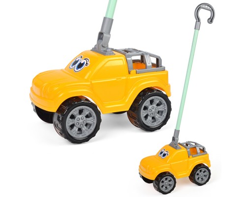 Автомобиль-каталка "Боби" с ручкой (жёлтый)