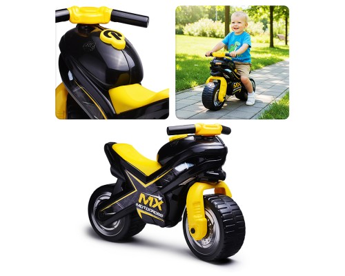 Каталка-мотоцикл "МХ" (чёрно-жёлтая)