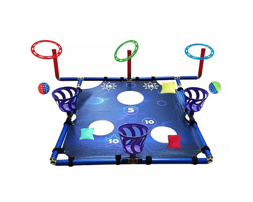 Кольцеброс 3в1 "Центр гравитации" 6 колец, 10 мешочков, 6 мячей