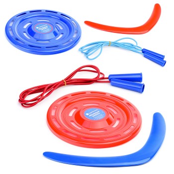 Игровой набор №  69 (летающая тарелка, бумеранг, скакалка)