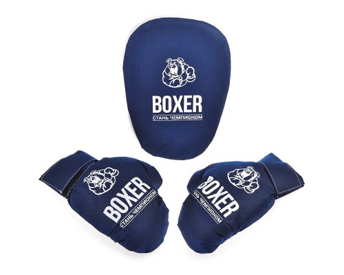 Боксерский набор №7 (лапа и перчатки) ткань