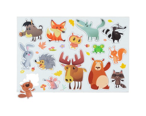 Магниты "Лесные жители" Серия Магнитные истории (европодвес, 4х20шт)