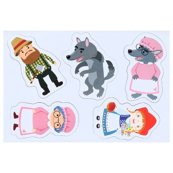 Магниты "Красная шапочка". Серия Магнитные истории (европодвес, 6х10шт)