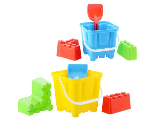 Набор для песка "Крепость"(формочки 2шт,ведро,совок 25см)