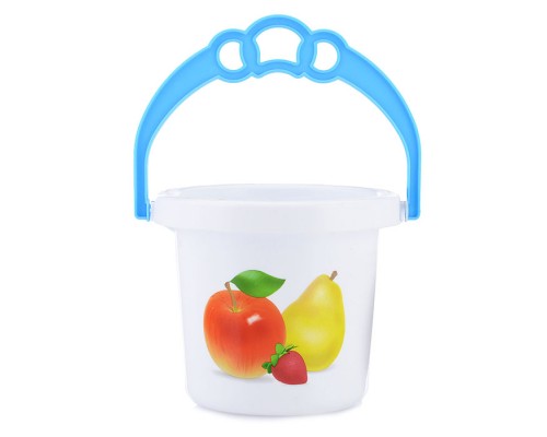 Ведро "Фантазия"  белое 0,8л