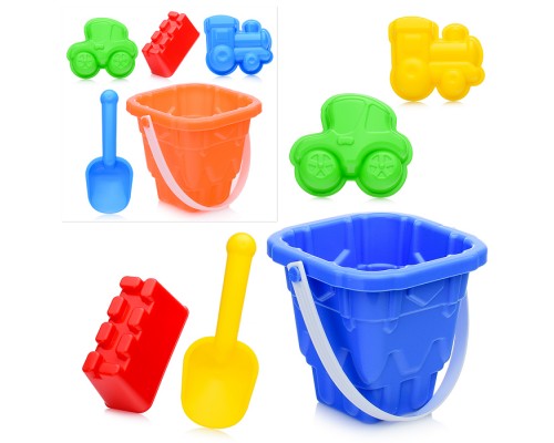 Песочный набор "Строим город!" (3 формочки, совок, ведро)