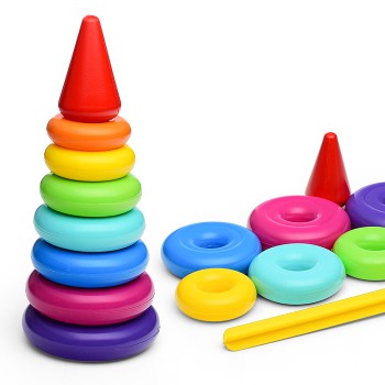 Пирамида "Классика" 25см. 9 деталей (в сетке)