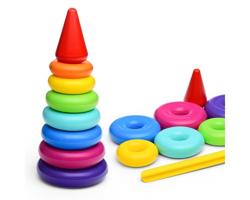 Пирамида "Классика" 25см. 9 деталей (в сетке)