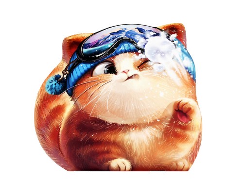 Блокнот 32л арт. 72651/ 10 КОТЁНОК И СНЕЖОК /130х120 мм, фигурная вырубка, мягкий переплёт (2 скобы). вн.блок - белый офсет, дизайнерский блок . Обложка - мелованный картон 190 г/м&sup2;, матовая ламинация