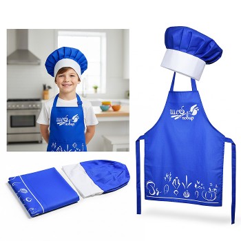 Набор "Шеф-повар" (фартук, колпак) синий