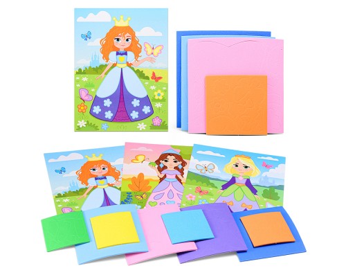 Мягкая картинка. Аппликации для девочек. 3 в 1