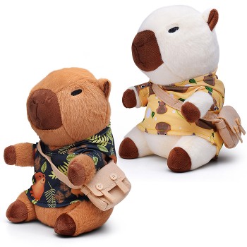 Мягкая игрушка "Капибара в футболке с сумочкой" 25 см