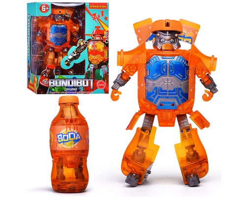 Трансформер "Бутылка-робот" 2в1, Самурай, ВОХ, цвет оранжевый