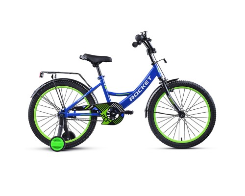 Велосипед 20" Rocket Gem, цвет синий/зеленый