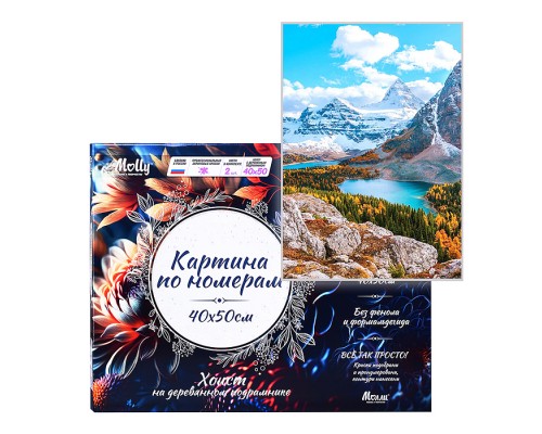 Картина по номерам 40х50 "Скалистые горы" (32 цвета)