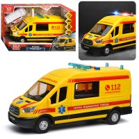 Машина пластик свет-звук Ford transit реанимация 22,5см, двери, 4 кноп
