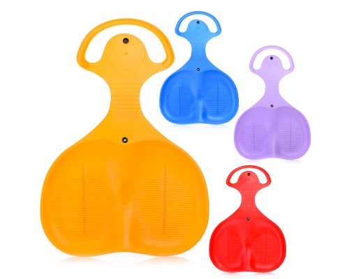 Санки-ледянки большие с ручкой, гибкая на кнопке