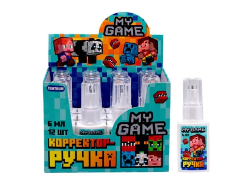 Корректор-ручка "My game" 6 мл, с металлическим наконечником, в дисплее