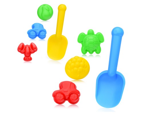 Песочный набор "Ассорти"( 3 формочки, совок)