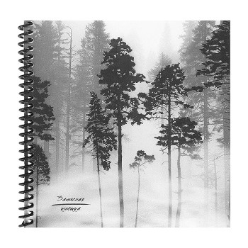 Записная книжка 48л. "Лес в тумане" 158х158см. пластиковая обложка, цв.спираль