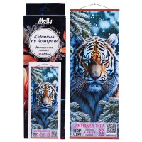 Картина по номерам 35х88 "Панно. Амурский тигр" (22 цвета) 1/24