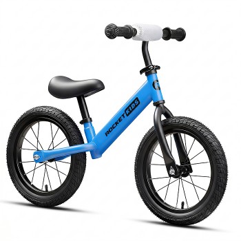 Беговел 14" Rocket R0045NEW-BL, колеса надувные, цвет синий