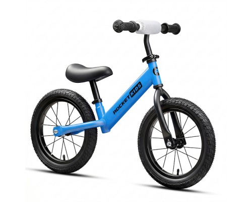 Беговел 14" Rocket R0045NEW-BL, колеса надувные, цвет синий