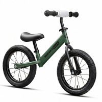 Беговел 14" Rocket R0045NEW-DGN, колеса надувные, цвет зеленый