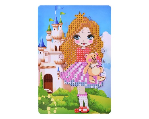 Алмазная мозаика "Принцесса" 10х15см, частичное заполнение