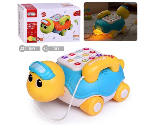Каталка "Черепашка" с телефоном, в коробке