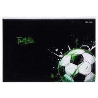 Папка-конверт на молнии А4, 180мкм "Мяч на черном"