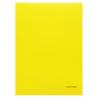 Папка-уголок, А4, 180мкм "Жёлтый неон"