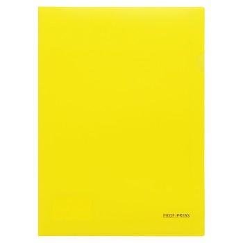 Папка-уголок, А4, 180мкм "Жёлтый неон"