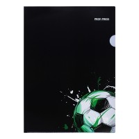 Папка-уголок А4, 180мкм "Мяч на черном"