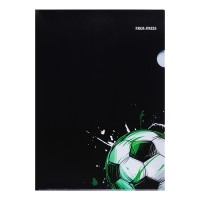 Папка-уголок А4, 180мкм "Мяч на черном"