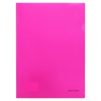Папка-уголок А4, 180мкм "Розовый неон"